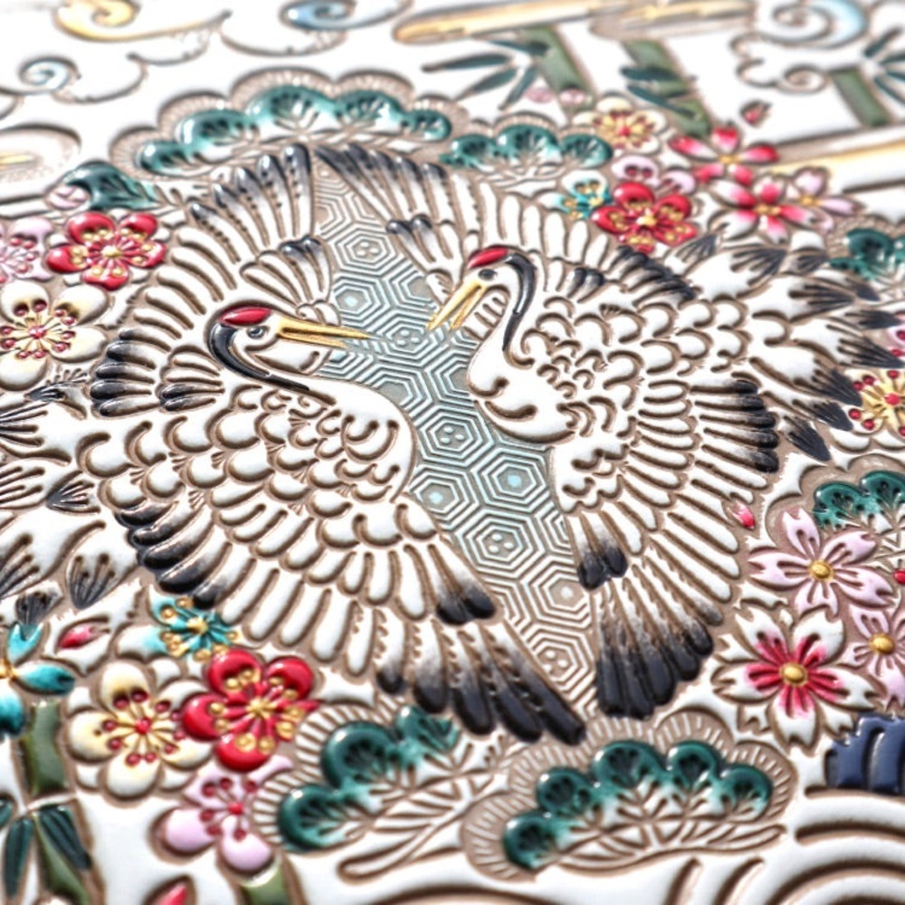 Facing Cranes Bell Key Case by Bunkoya Oozeki NIB - Picture 6 of 8